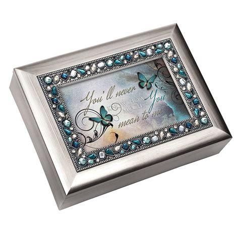 metal music jewelry box|personalized jewelry box with music.